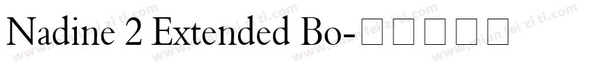 Nadine 2 Extended Bo字体转换